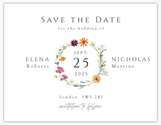 Design Preview for Save the Date Cards Templates, 13.9 x 10.7 cm