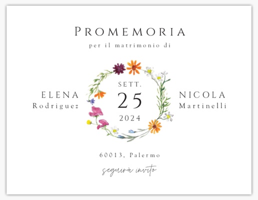 Anteprima design per Galleria di design: biglietti save the date per floreale, 13,9 x 10,7 cm