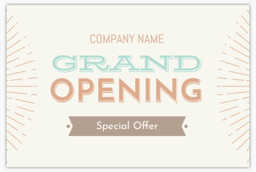 A new location feminine white brown design for Grand Opening