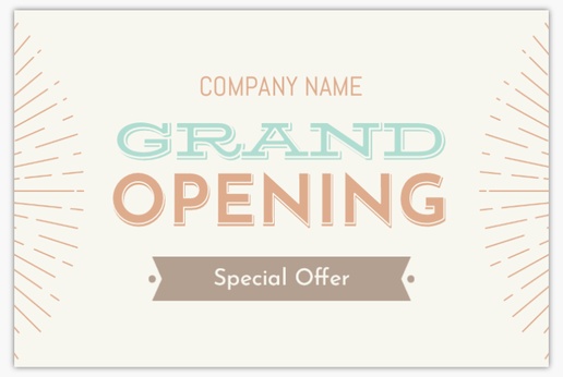 A new location feminine white brown design for Grand Opening
