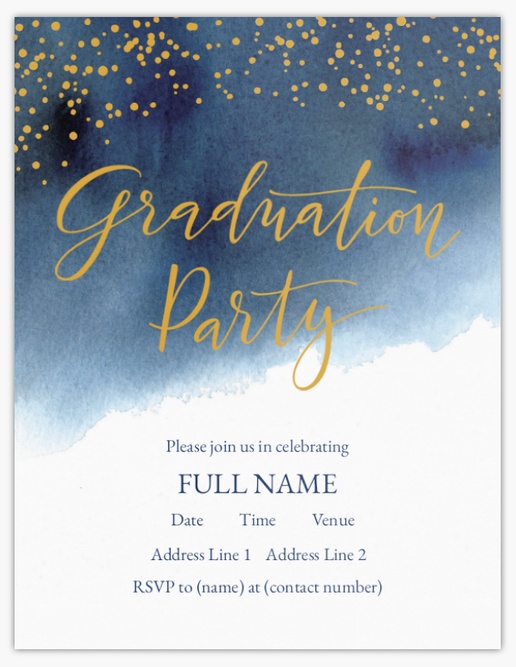 Design Preview for Design Gallery: Graduation Party Invitations & Announcements, Flat 13.9 x 10.7 cm