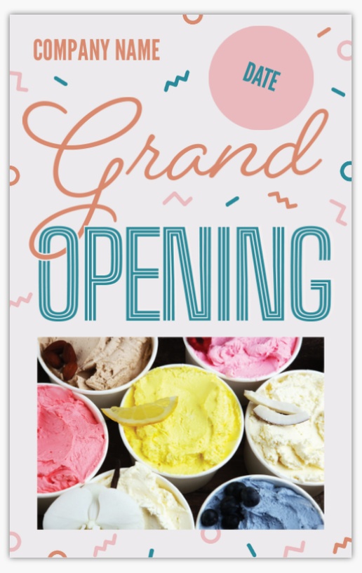 Design Preview for Ice Cream & Food Trucks Vinyl Banners Templates, 2.5' x 4' Indoor vinyl Single-Sided