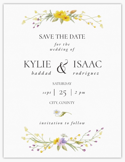 Design Preview for Design Gallery: Vintage Save The Date Cards, Flat 10.7 x 13.9 cm