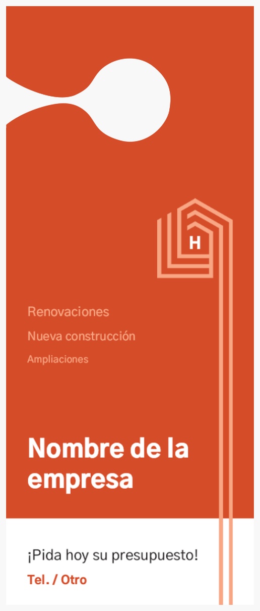 Un inmobiliario constructor diseño naranja negro