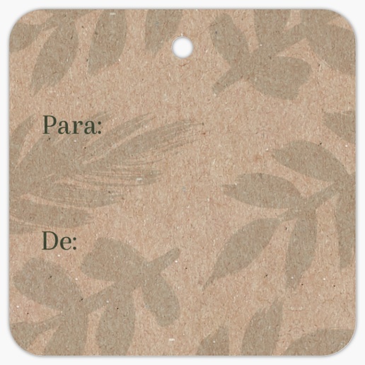 Vista previa del diseño de Galería de diseños de etiquetas colgantes para minimalista, 5 x 5 cm Papel Kraft