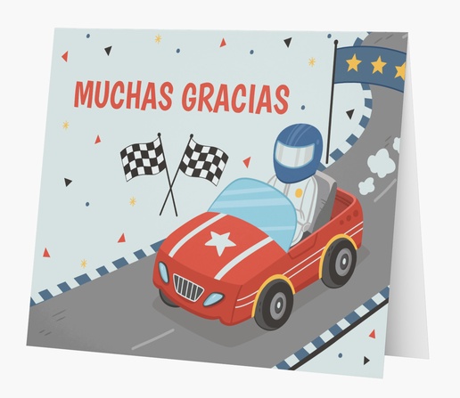 Un cumpleaños de coches de carreras cumpleaños diseño gris para Cumpleaños infantiles