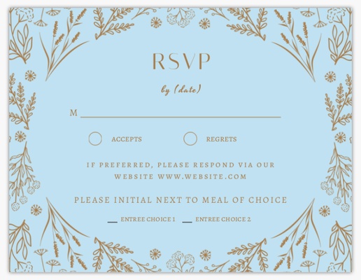 Design Preview for Patterns & Textures Wedding RSVP Cards Templates, 5.5" x 4" Flat