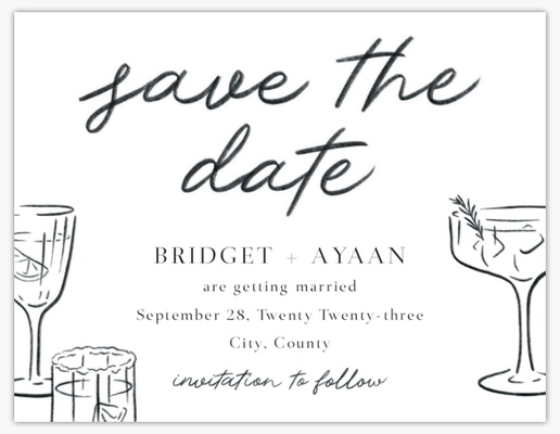 Design Preview for Design Gallery: Vintage Save the Date Cards, 5.5" x 4"