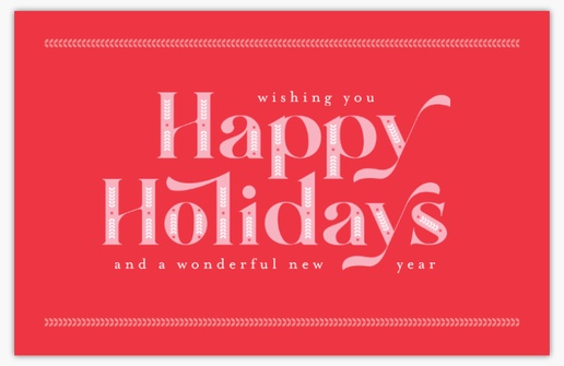 A festive type typographical red pink design for Greeting