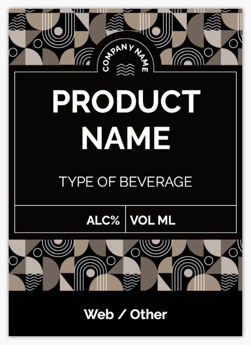 Design Preview for Design Gallery: Patterns & Textures Beer Labels, Rectangle 7.4 x 5.3 cm (A8) Vertical