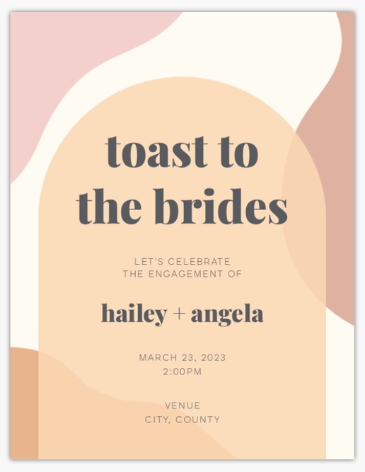 Design Preview for Engagement Party Invitations & Announcements, 5.5" x 4" Flat