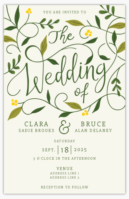Design Preview for Design Gallery: Typographical Wedding Invitations, Flat 18.2 x 11.7 cm