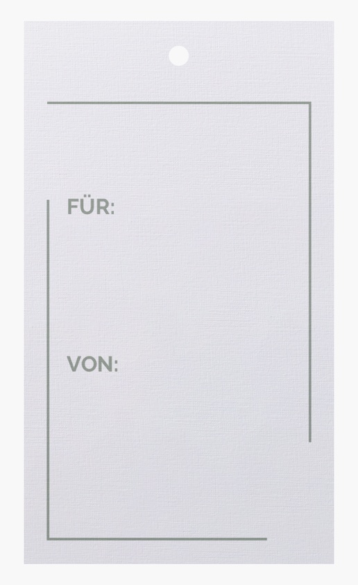 Designvorschau für Designgalerie: Produktanhänger Minimalistisch, 5 x 9 cm Leinenpapier