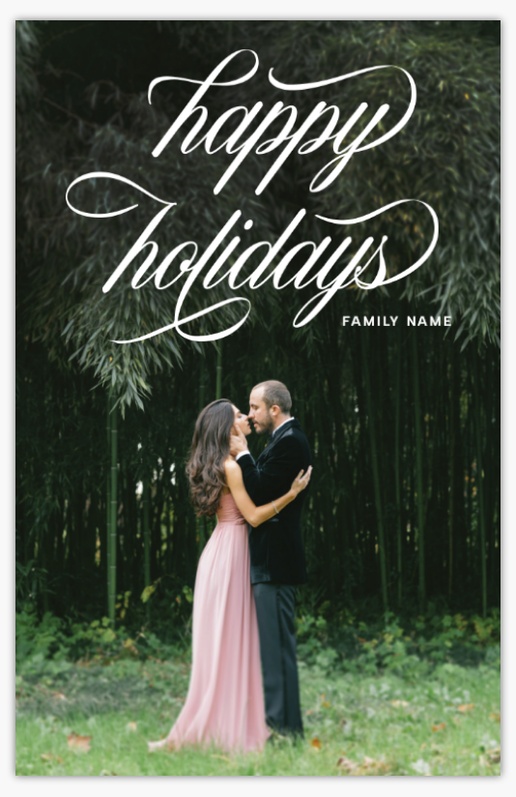 Design Preview for Elegant Christmas Cards Templates, Flat 4.6" x 7.2" 