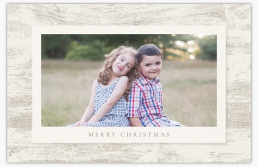 Design Preview for Rustic Christmas Cards Templates, Folded 4.6" x 7.2" 