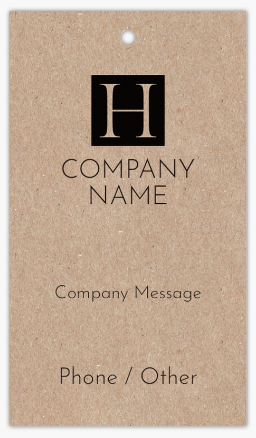 Design Preview for Design Gallery: Business Services Swing Tags, 5 x 9 cm Kraft