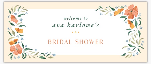 A bridal shower brunch colorful white cream design for Floral