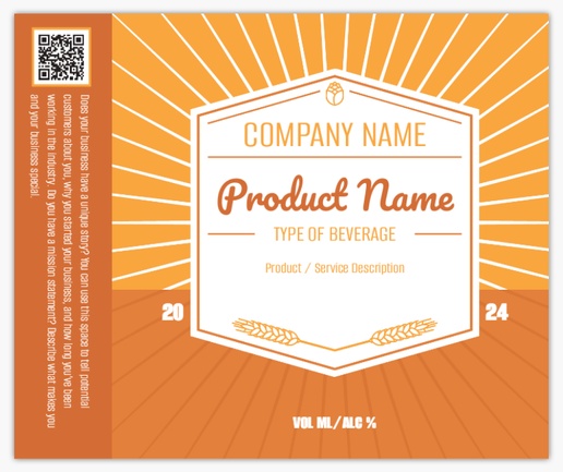 Design Preview for Design Gallery: Beer Labels, Rectangle 12 x 10 cm Horizontal