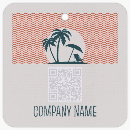 Design Preview for Design Gallery: Travel & Accommodation Swing Tags, 5 x 5 cm Linen