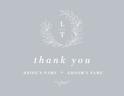 A wedding thank you soft white design for Theme