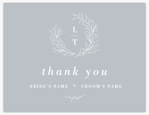 A wedding thank you soft blue gray design for Theme