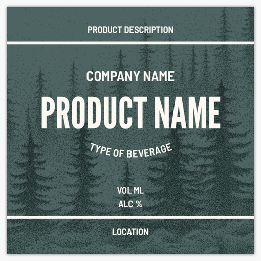 Design Preview for Design Gallery: Nature & Landscapes Beer Labels, Square 7.5 x 7.5 cm Horizontal