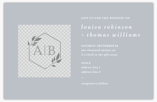 Design Preview for Design Gallery: Wedding Invitations, 4.6" x 7.2" Flat