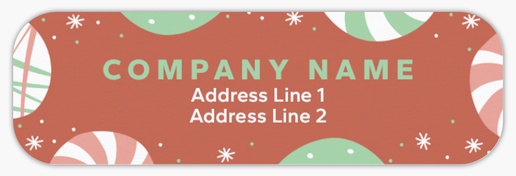 Design Preview for Design Gallery: Candy Shops Return Address Labels, White Paper