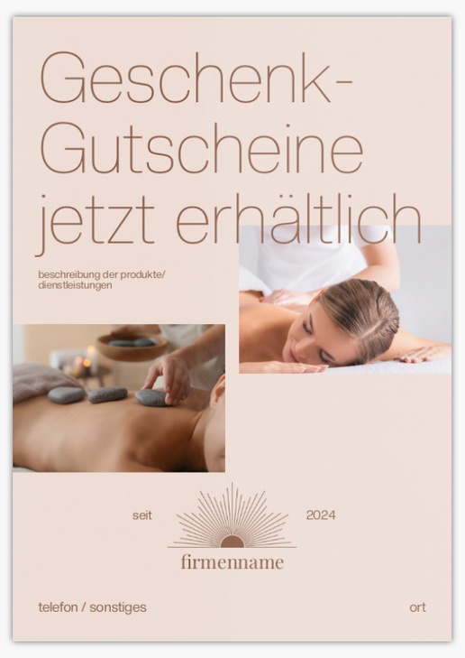 Designvorschau für Designgalerie: Postkarten Schönheit & Wellness, A5 (148 x 210 mm)