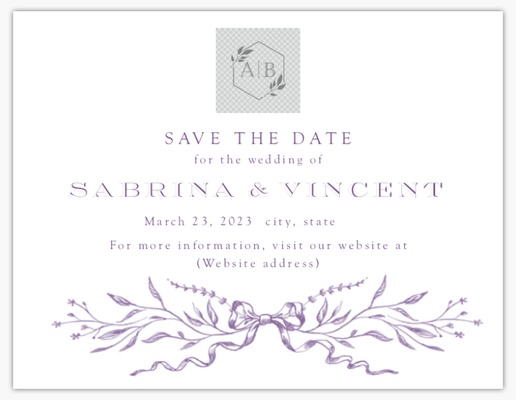Design Preview for Design Gallery: Vintage Save the Date Cards, 5.5" x 4"