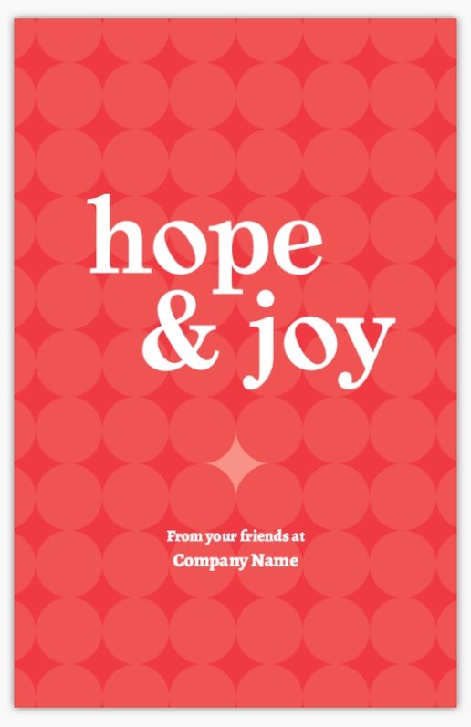 A hope and joy retro cheer orange red design for Holiday