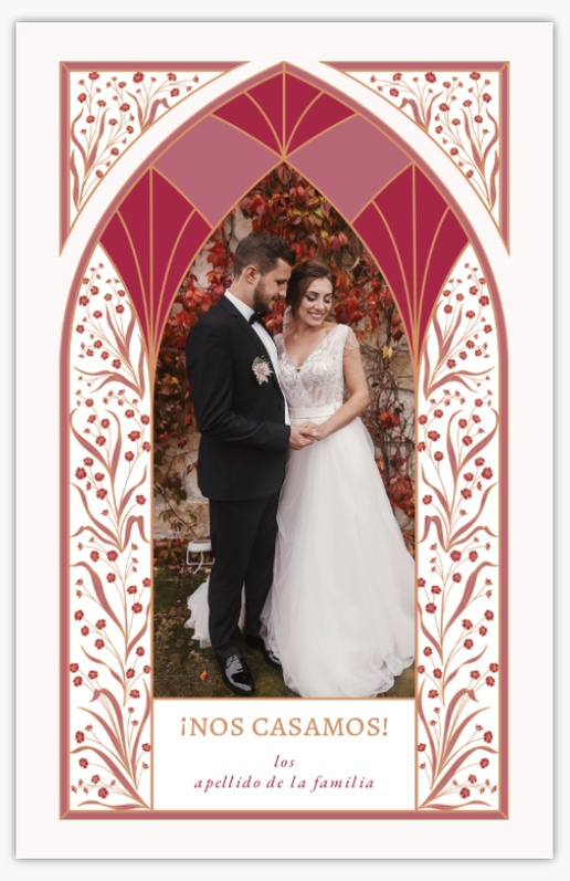 Un matrimonio casado, brillante diseño blanco rosa para Saludos  con 1 imágenes