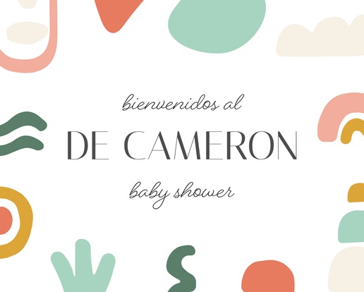 Un formas coloridas baby shower diseño gris crema para Bebés