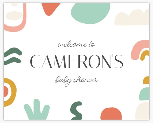 A colorful shapes baby shower gray design for Baby