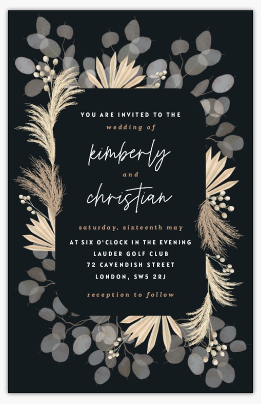 Design Preview for Design Gallery: Bohemian Wedding Invitations, Flat 18.2 x 11.7 cm