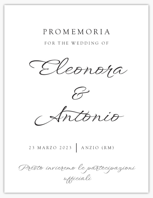 Anteprima design per Galleria di design: biglietti save the date per elegante, 13,9 x 10,7 cm