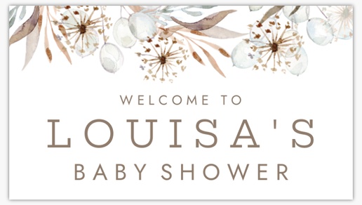 Design Preview for Design Gallery: Baby Shower Vinyl Banners, 1.7' x 3' Indoor vinyl Single-Sided