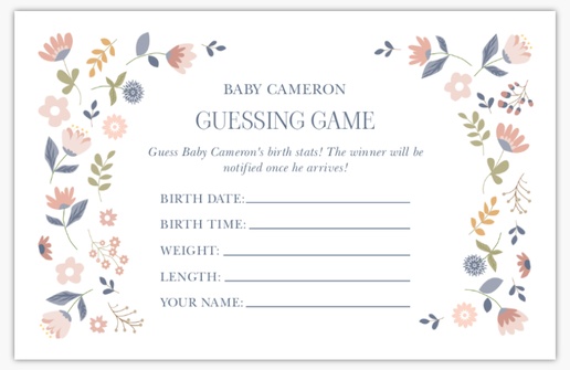 A flowers baby shower white design for Type