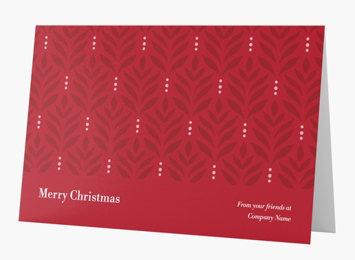A christmas card horizontal red pink design for Traditional & Classic