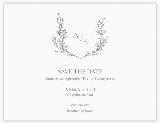 Design Preview for Design Gallery: Minimal Save The Date Cards, Flat 10.7 x 13.9 cm