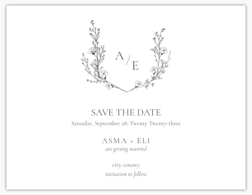 Design Preview for Minimal Save the Date Cards Templates, 5.5" x 4"