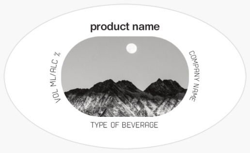 Design Preview for Design Gallery: Modern & Simple Beer Labels, Oval 12.5 x 7.5 cm Horizontal