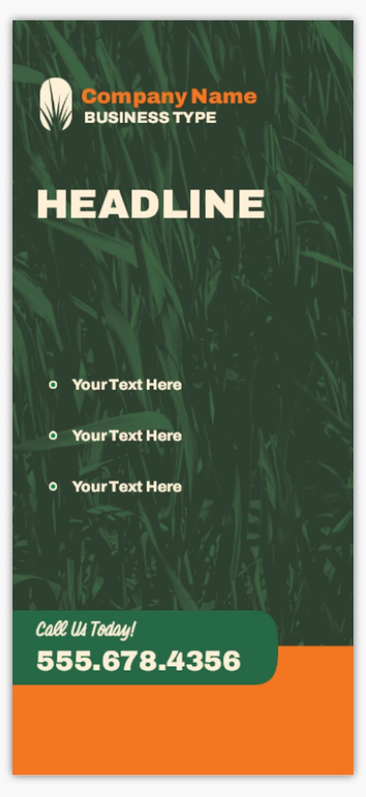 Design Preview for Agriculture & Farming Custom Rack Cards Templates