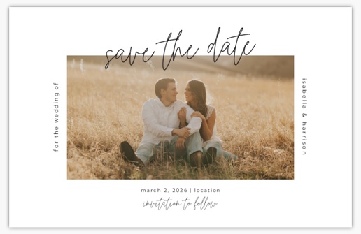 Design Preview for Design Gallery: Minimal Save the Date Cards, 4.6" x 7.2"