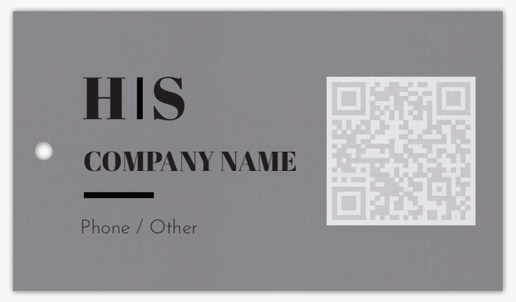 Design Preview for Design Gallery: Business Services Swing Tags, 5 x 9 cm Linen