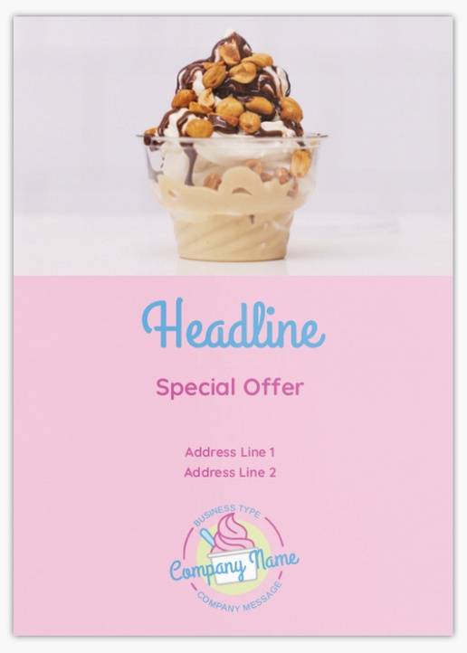 Design Preview for Design Gallery: Ice Cream & Food Trucks Postcards, A6 (105 x 148 mm)