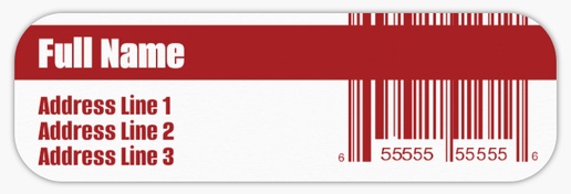 A retail barcode red gray design