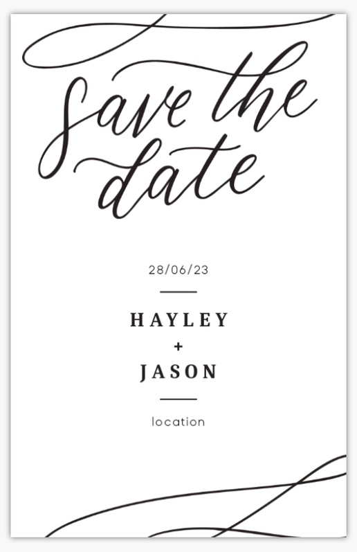 Design Preview for Design Gallery: Minimal Save The Date Cards, 18.2 x 11.7 cm