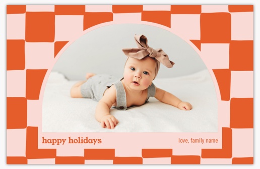 A checkerboard arch photo gray orange design for Holiday with 1 uploads