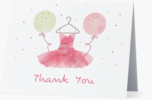 A ballet dancer thank you cream pink design for Birthday